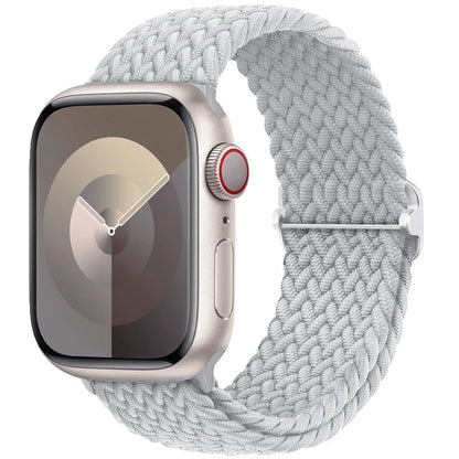 Braided Solo Loop Apple Watch Ultra Band – Elastic Nylon Adjustable Strap for iWatch SE, Series 3–9 (38mm–49mm) Bracelet Band