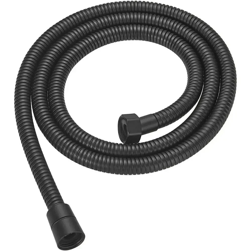 New 1.5/2/3M Flexible Shower Hose — Black SUS304 Stainless Steel Bathroom Water Extension Pipe and Bath Accessories