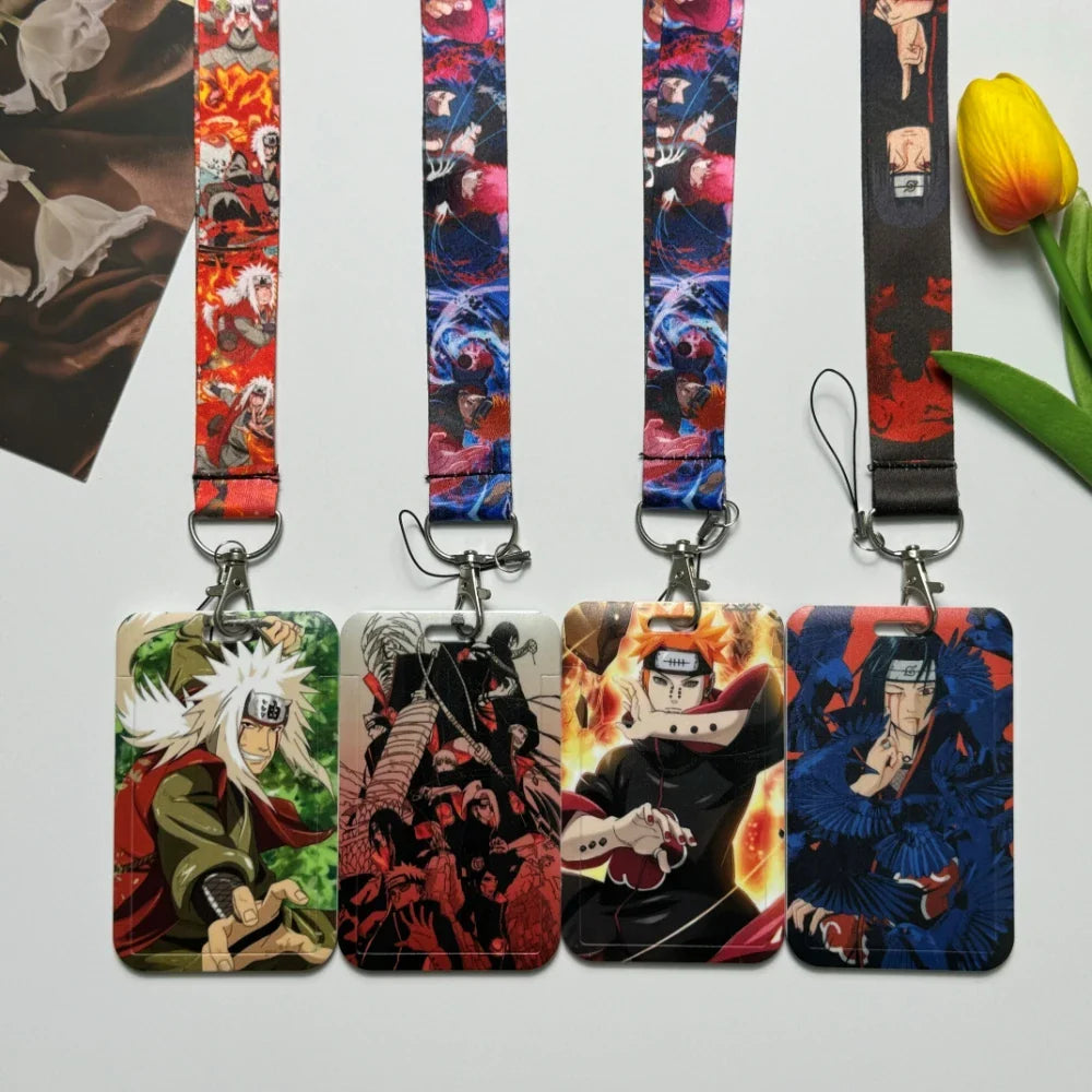 Japanese Anime Credential Holder Lanyard for Key, Card Badge, Gym Keychain Accessories