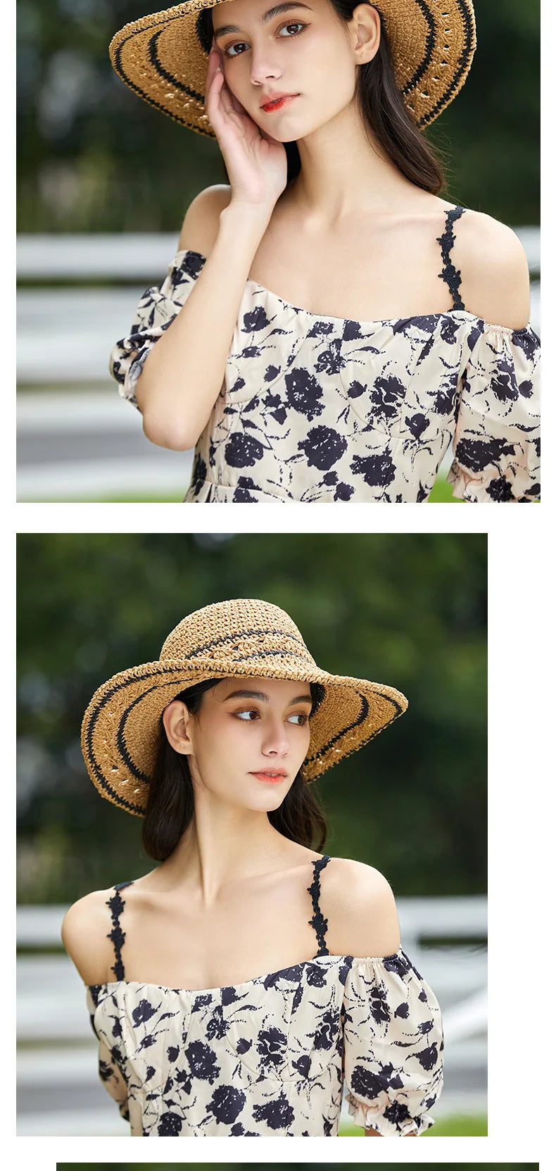 2023 Women’s Summer Straw Hat – Sunshade & Face Shield Hat with UV Protection, Versatile Sunscreen for Spring and Autumn
