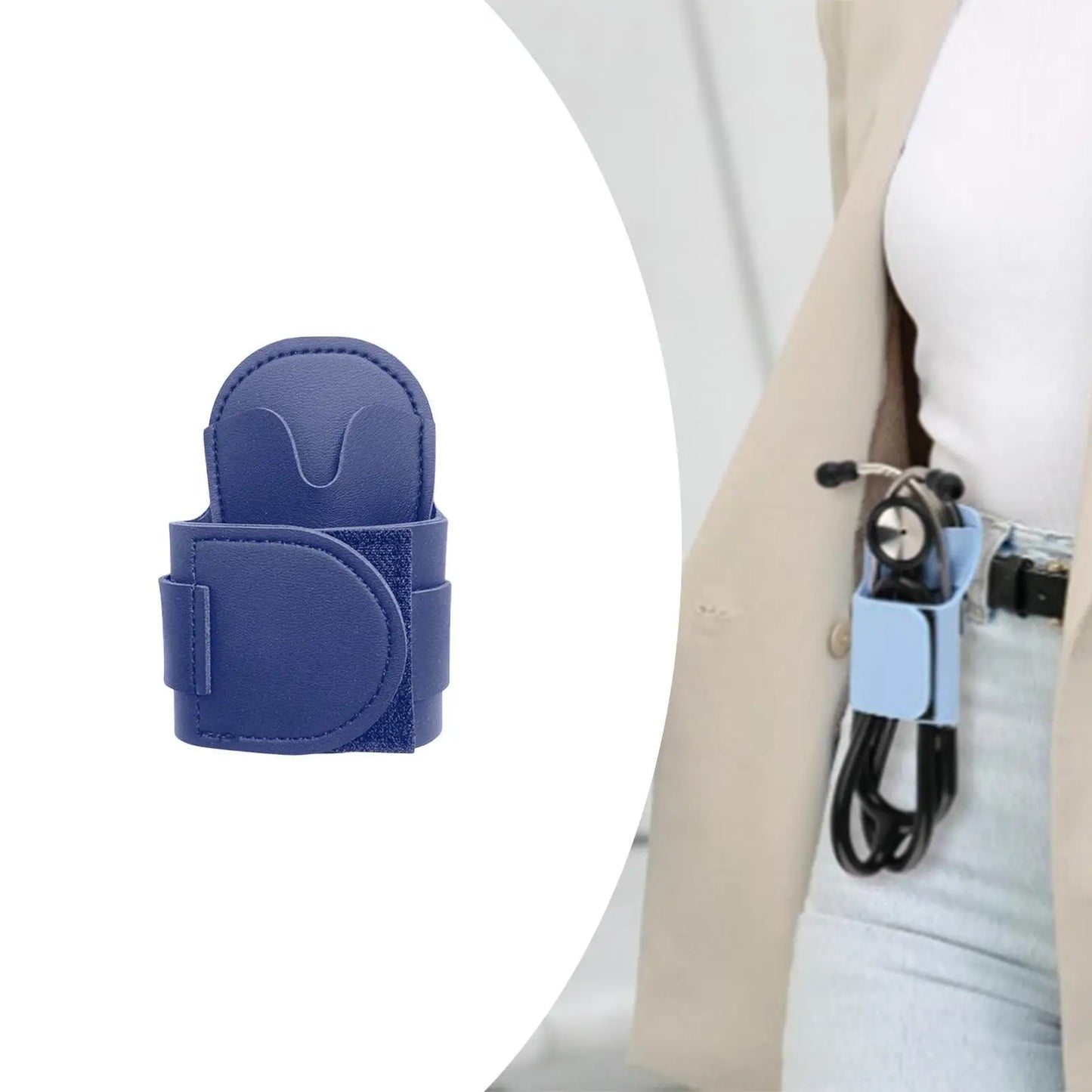 PU Leather Stethoscope Hip Holder — Comfortable Waist Bag Organizer and Protective Storage Carrier for Medical Accessories