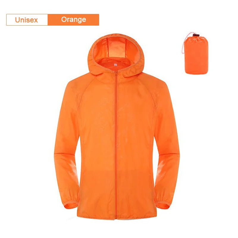 Unisex Waterproof Camping Jacket — Men & Women Windbreaker, Raincoat for Hiking, Climbing, and Sun Protection