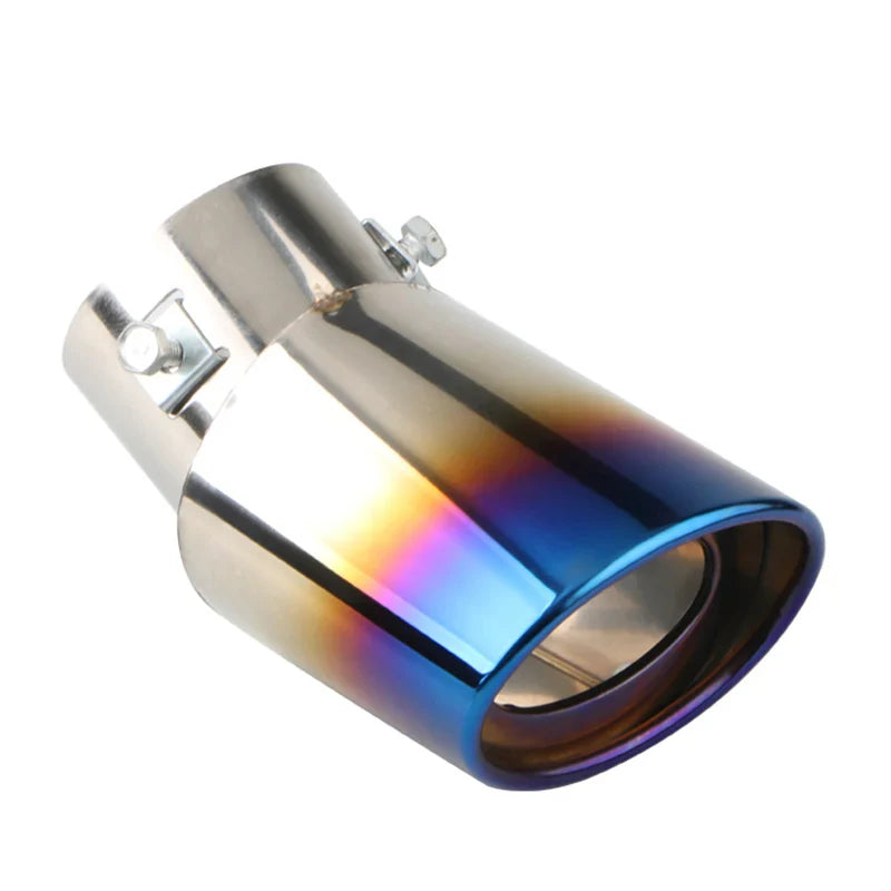 2.5" Stainless Steel Car Exhaust Muffler Tip – Chrome Rear Tail Pipe for Most Cars