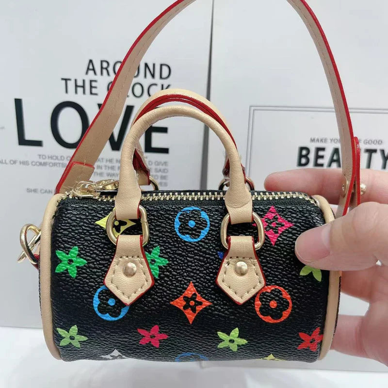 Mini Trendy Headphone Bag Keychain – Fashion Pendant Coin Pocket Red Envelope Flower Shell