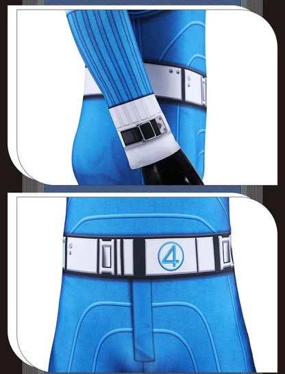 Fantastic Four Thing & Reed Richards Cosplay Costume – Blue Invisible Man Jumpsuit for Halloween & Superhero Events