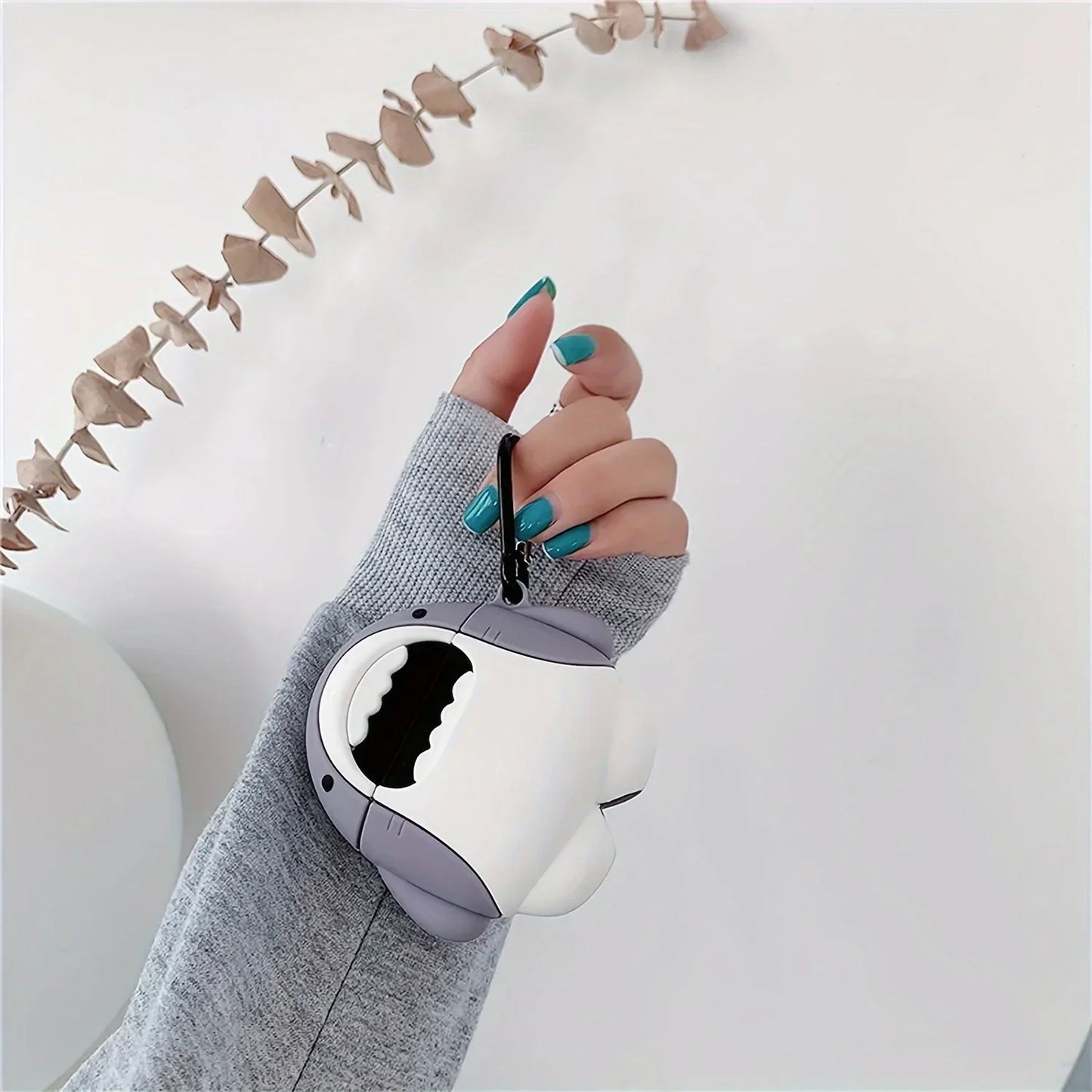 Cute Cartoon Shark Silicone Case for AirPods 1/2/3/4 & Pro 2 — Protective Wireless Earphone Cover