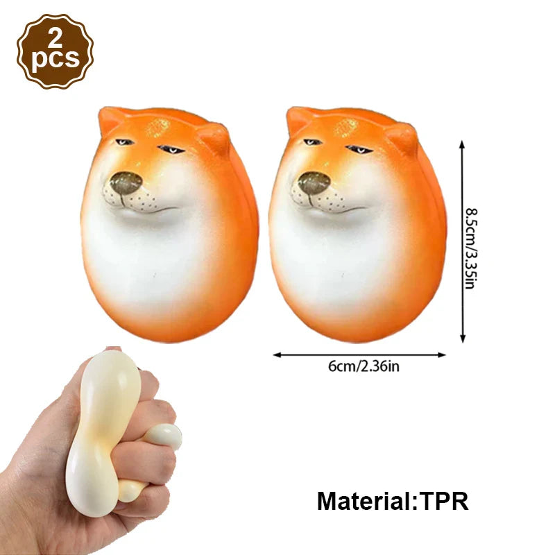 Cartoon Shiba Inu Egg Squishy Toy – Stress Relief Mochi Figure for Kids & Adults