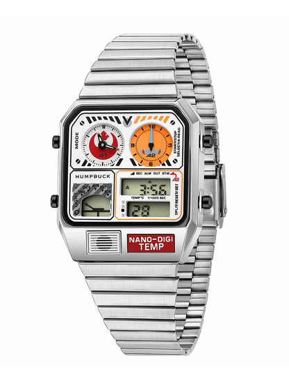 HUMPBUCK Digital Watch for Men – Classic Multifunctional Wristwatch with Temperature, Stopwatch, Dual Time & Calendar