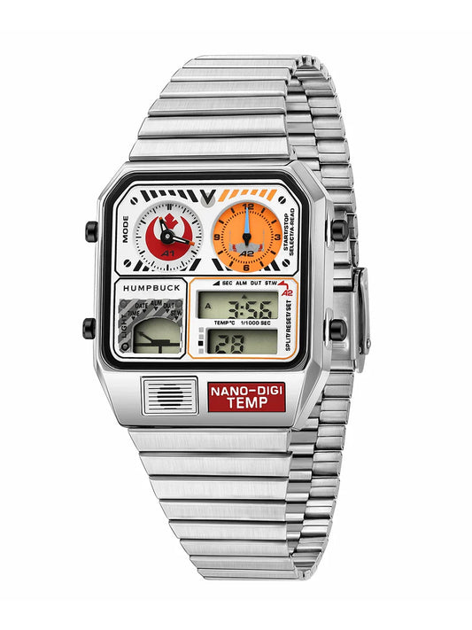 HUMPBUCK Digital Watch for Men – Classic Multifunctional Wristwatch with Temperature, Stopwatch, Dual Time & Calendar