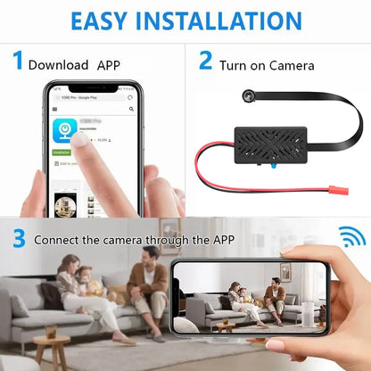 1080P DIY WiFi Mini Camera Module — Motion Detection Sport DV P2P Video Recorder with Remote Control for Home Security