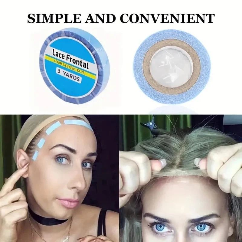 Lace Wig Tape 3 Yards/Roll - Strong Hold Hair System Adhesive Tape for Toupees, Lace Front Wigs & Hairpieces