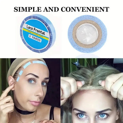 Lace Wig Tape 3 Yards/Roll - Strong Hold Hair System Adhesive Tape for Toupees, Lace Front Wigs & Hairpieces