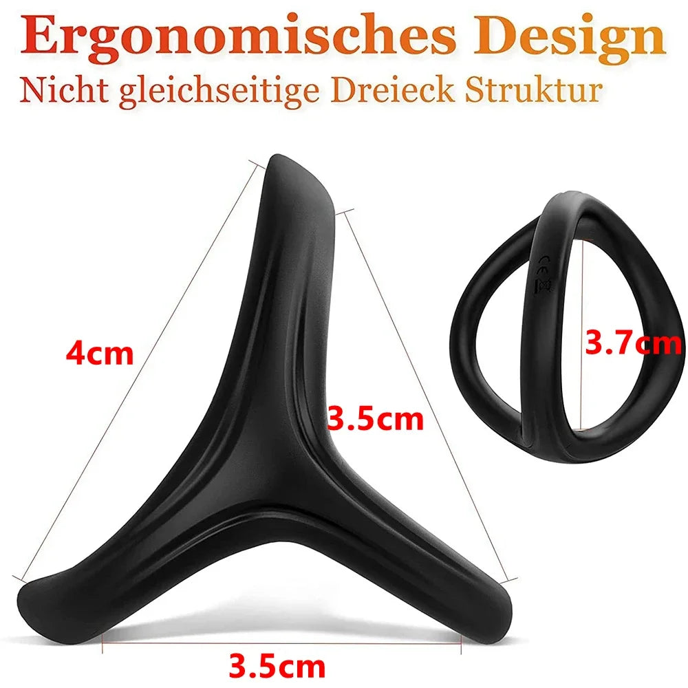 Silicone Penis Ring with Semen Lock – High Elasticity Delay Ejaculation Cock Ring for Men & Couples 18+