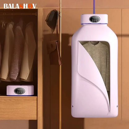 Foldable Electric Clothes Dryer - Smart Drying Rack with Ultraviolet Drying - Portable Travel Laundry Dryer for Warm and Quick Drying - 220V/110V