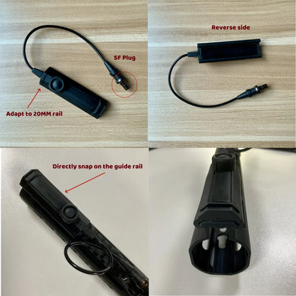 Tactical Surefire M300/M600B/M600C Gun Light – Rifle & Pistol Scout Flashlight, Picatinny Rail Mount, Hunting Torch