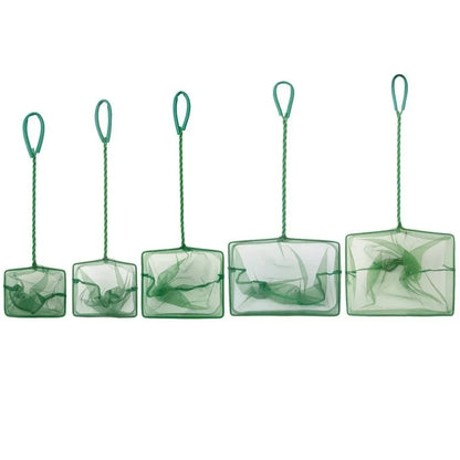 Long Handle Square Aquarium Fishing Net – Landing Net for Fish, Floating Objects, Crab, and Fishing Rod Dryer