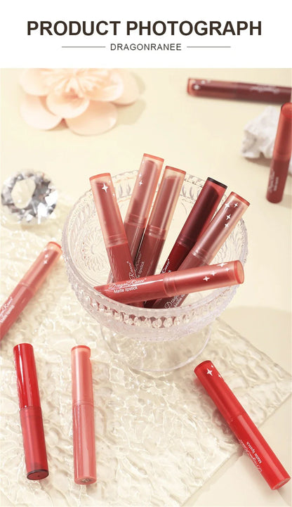 Nude Matte Waterproof Lipstick – Long-Lasting Velvet Red Lipsticks for Women, Non-Fading Lip Makeup