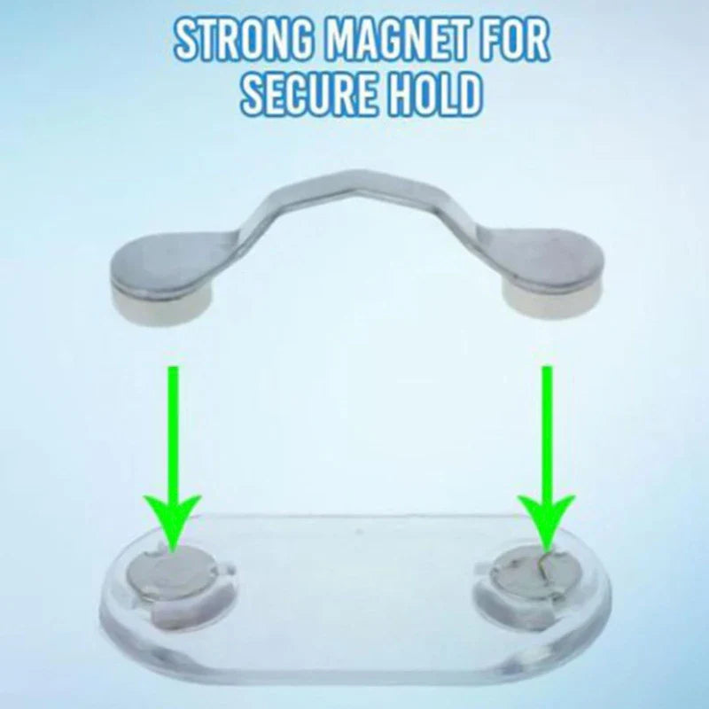 Fashion Magnetic Eyeglass Holder Pin: Multi-Function Portable Clothes Clip Buckle for Glasses & Headsets - Magnet Headset Line Clips