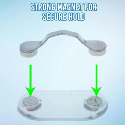Fashion Magnetic Eyeglass Holder Pin: Multi-Function Portable Clothes Clip Buckle for Glasses & Headsets - Magnet Headset Line Clips