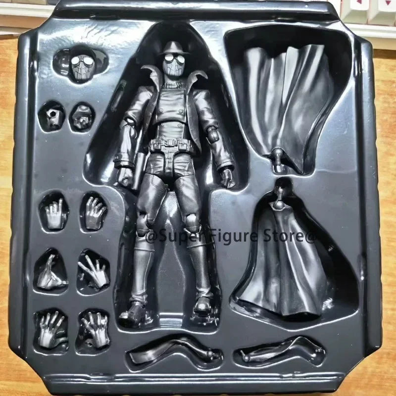 Sentinel Peter Parker Action Figure – Spider-Verse Noir PVC Collectible, Movable Miles Parker Figurine