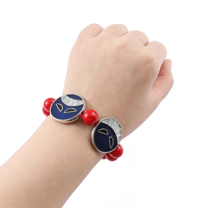Anime Red Beads Bracelet Necklace – Portgas D. Ace Cosplay Jewelry Accessories for Fashion & Party Gifts