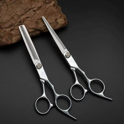 Pet Grooming Scissors Set – Professional Dog Hair Trimming Tools, Bent & Straight Scissors, Teddy Haircut Clippers