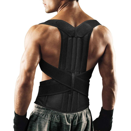 Adjustable Back Brace Posture Corrector Belt – Lumbar & Shoulder Support for Men & Women to Improve Scoliosis