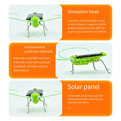 Solar-Powered Grasshopper Toy – Fun Moving Insect Puzzle for Boys and Girls, Science Education Gift