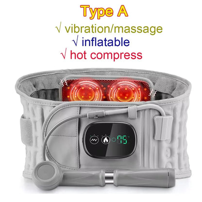 Heating Waist Massager Belt — Vibration & Inflatable Back Pad for Relaxation and Pain Relief