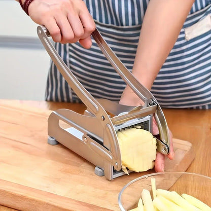 Multifunction Stainless Steel Manual Vegetable Cutter – Potato, Cucumber, and Fruit Slicing Machine