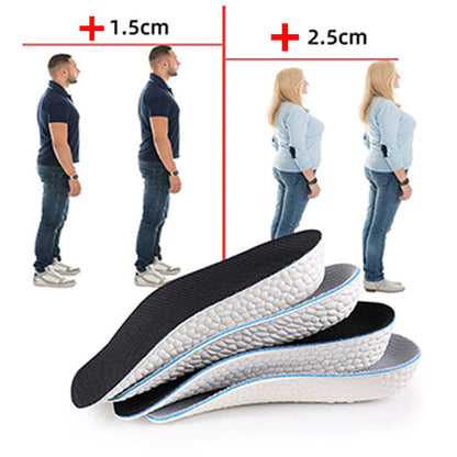 Height Increase Insoles for Men & Women – Arch Support Orthopedic Shoe Pads with Memory Foam & Heel Lift for Flat Feet
