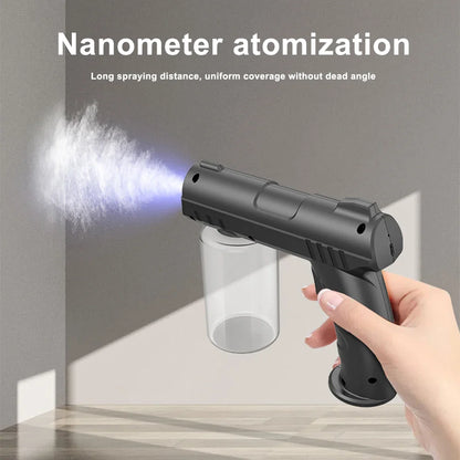 280ML Barber Nano Blue Light Sprayer — Wireless USB Electric Aftershave Steam Spray & Disinfection Gun Atomizer