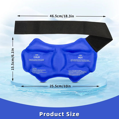 Ankle Brace Ice Pack Wrap — Hot & Cold Therapy Gel Pack for Pain Relief and Sprains