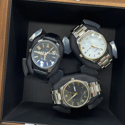 FRUCASE Watch Winder – Automatic 3-Watch Rotating Storage Case with 2 Modes & Memory Cotton