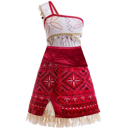 Disney Moana Princess Dress - Girls Vaiana Ocean Adventure Halloween Cosplay Costume