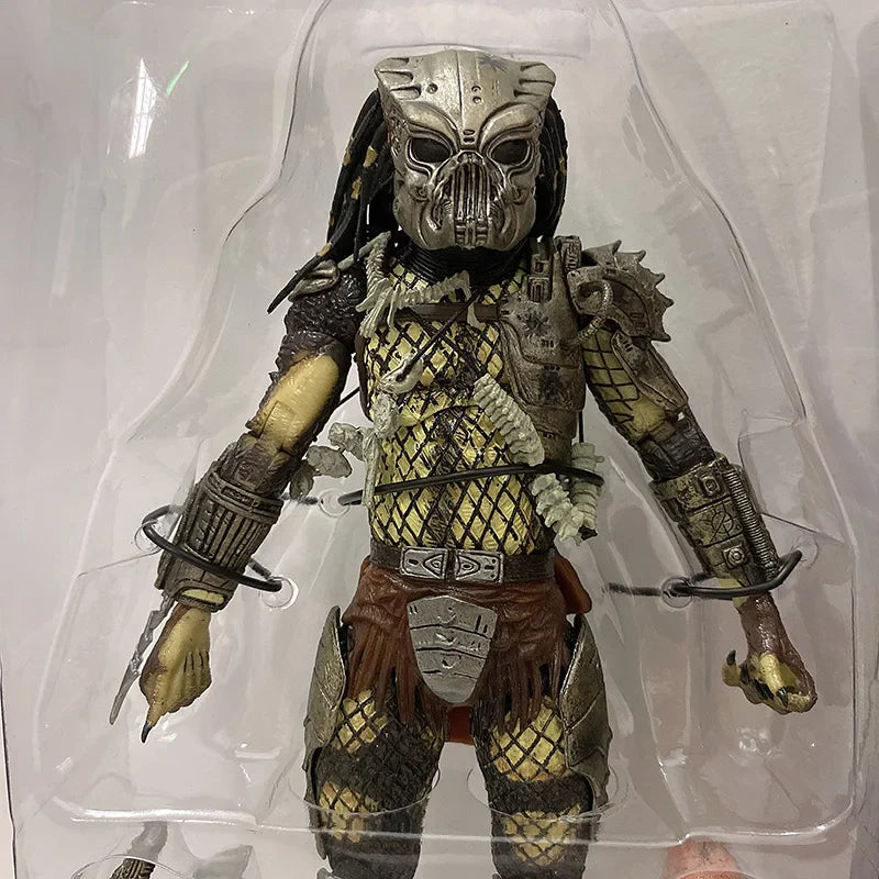 Aliens vs Predator Jungle Demon Action Figure – 30th Anniversary Masked & Unmasked Predator Collectible Desktop Toy