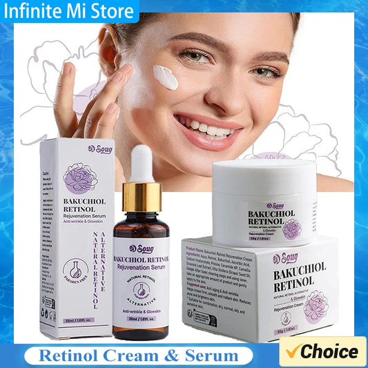Retinol Face Cream & Serum – Hydrating, Repairing, Anti-Aging Moisturizer for Skin Rejuvenation