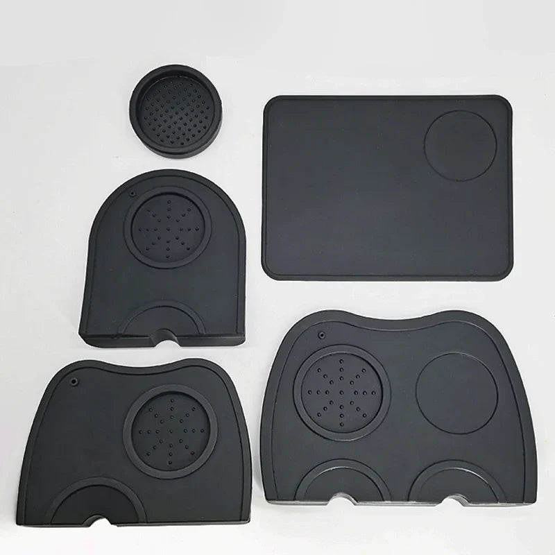 High Quality Silicone Espresso Tamper Mat – Slip-Resistant Rubber Corner Pad (No Tamper Included)
