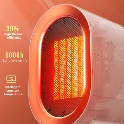 Winter Warmth On-The-Go: Portable 1200W Electric Heater with Remote – Your Mini Household Radiator for Cozy Desktop Heating!
