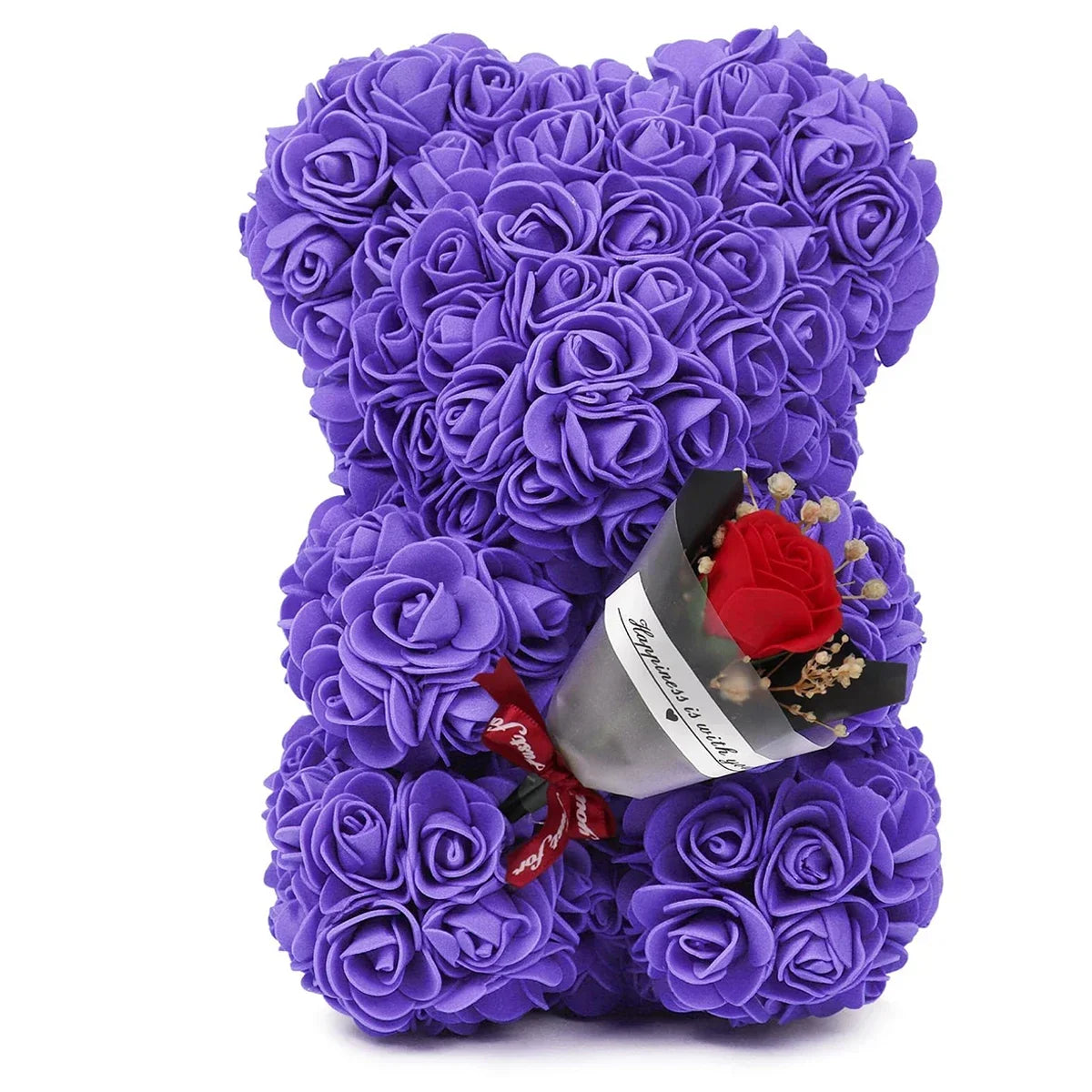 25cm Eternal Rose Teddy Bear – Artificial Flower Gift for Mom, Mother’s Day, Birthday, Valentine’s & Anniversary