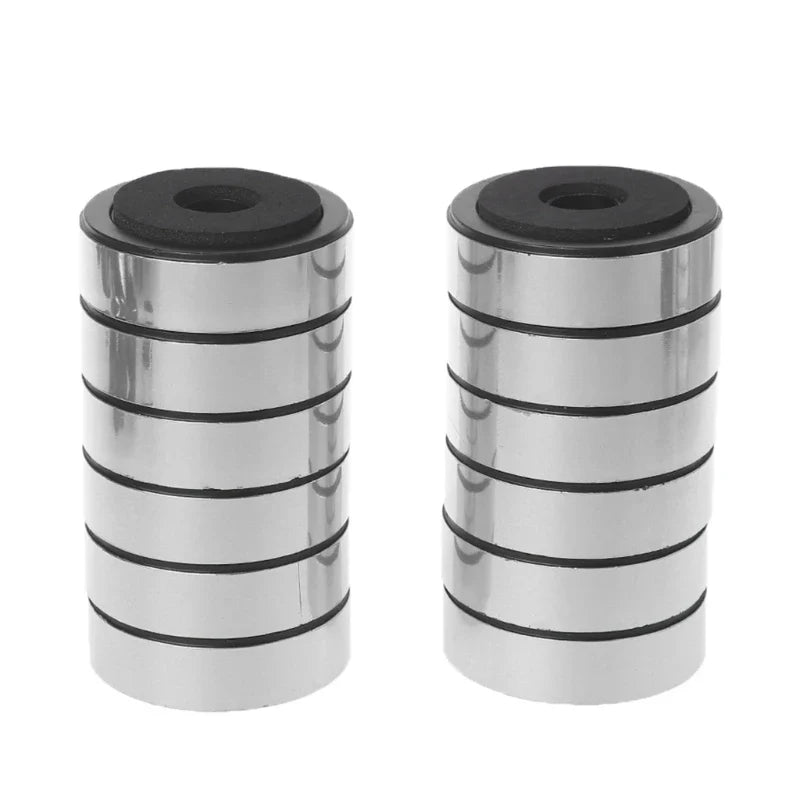 12PCS Bookshelf Speaker Shock Absorption Pads – Aluminum Alloy Damping Feet for Audio Stereo Speakers & Amplifiers