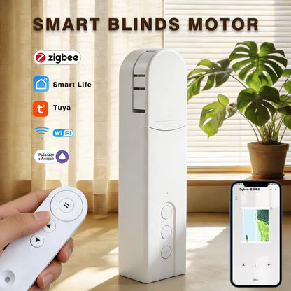WiFi Smart Motorized Roller Blinds Motor – Tuya Zigbee App Control Automatic Curtain Lifting Drive for Shades & Shutters