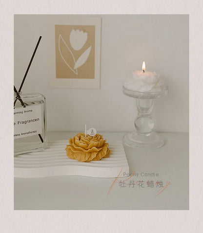 Peony Flower Scented Candle - Perfect Gift Decoration for Mother's Day & Birthdays