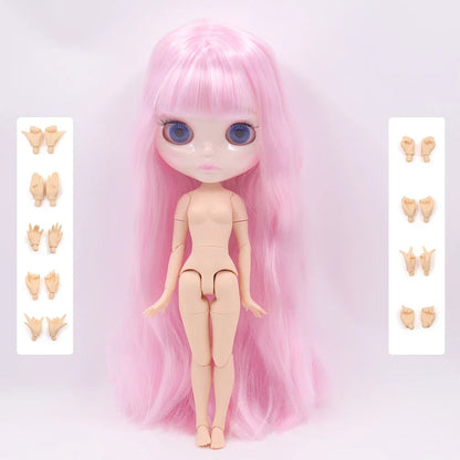 ICY DBS Blythe Doll 1/6 Joint Body 30cm BJD – Shiny Face with Extra Hands, DIY Fashion Doll Gift