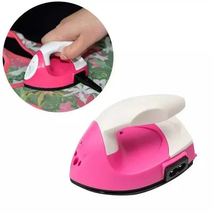 Mini Electric Travel Iron – Portable Craft & Sewing Iron with Mat and Protector for Household Use