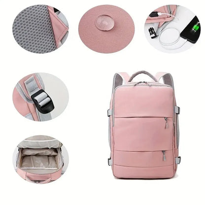 Large Capacity Multifunction Travel Backpack - Journey Backpack with Shoe Storage and Multilayer Luggage Compartments
