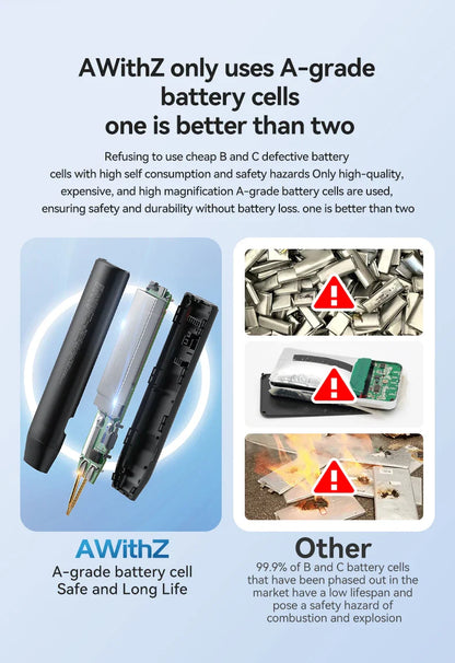 AWithZ Portable Handheld Spot Welder – DIY 90-Gear Adjustable Welding Machine for 18650 Lithium Batteries