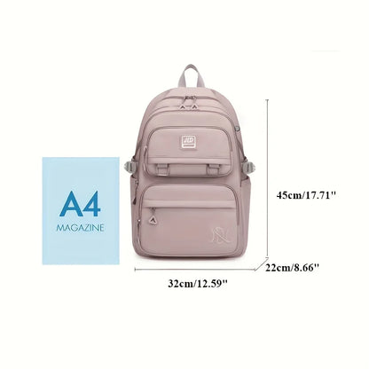 Large Capacity Student Backpack | Casual Waterproof Nylon Double-Shoulder College & Travel Bag