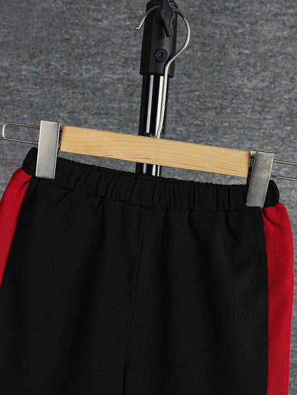 2pcs Boys Casual Colorblock T-Shirt & Shorts Set – Comfortable Summer Kids Clothes