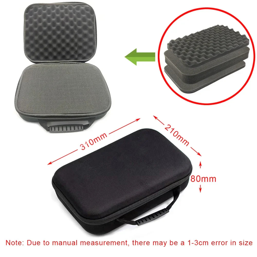 DIY Foam Hard Carry Case Storage Bag – Shockproof Travel Zipper Organizer for Camera & Outdoor Tool Accessories